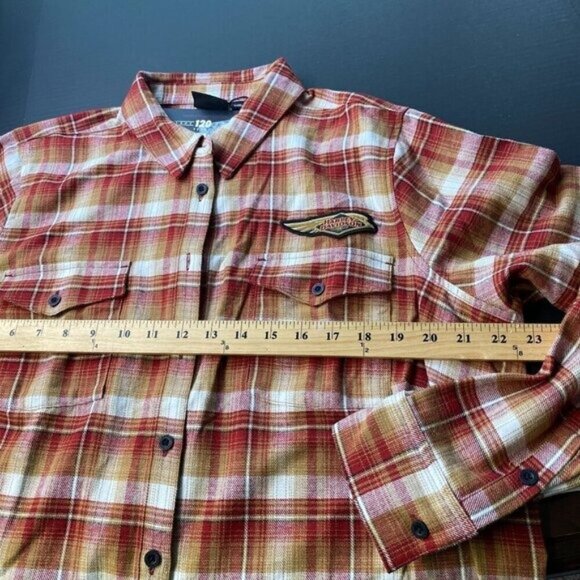 Harley-Davidson Women's 120th Anniversary Plaid Flannel Shirt Size 1W New - Picture 3 of 11